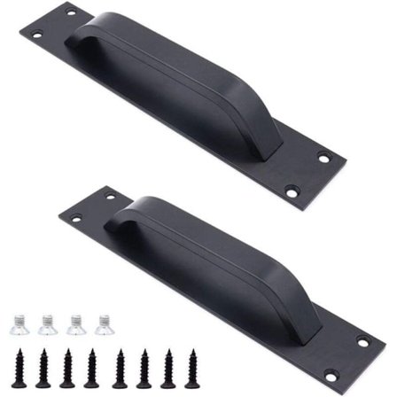 Alumiiniseoksesta valmistetut liukuovien kahvat palo-oville, kaapin ovien kahvat, komeron ovien kahvat, paina auki, 20 cm x 4 cm, musta väri