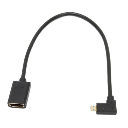 8K 60Hz Micro HDMI-kabel Rett Vinkel Hann til Hunn 4mm Kabel