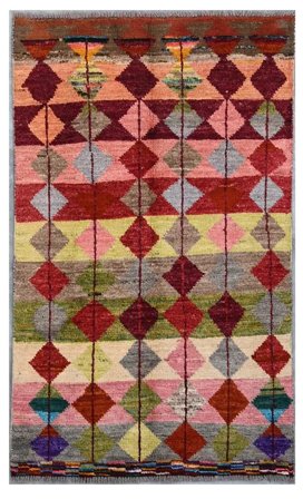 82X140 Tappeto Moroccan Berber - Afghanistan Moderno Rosso Scuro/Marrone (Lana, Afghanistan) Carpetvista