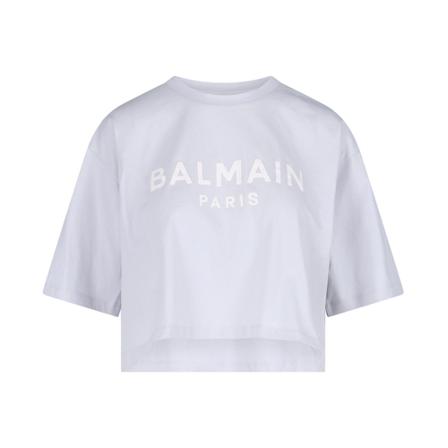 Balmain, T-Shirts Blauw, Dames, Maat:M