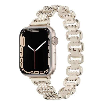 Metallurband För Apple Watch Ultra 49mm 8 7 45mm 41mm Armband i rostfritt stål För iwatch 6 5 4 3 SE 44mm 42mm 40mm Retro gold 42mm 44mm 45mm 49mm
