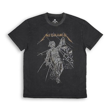 ...AND JUSTICE FOR ALL BRONZE ALBUM COVER T-SHIRT 2025 Ny Sommar ROCKINSTONE