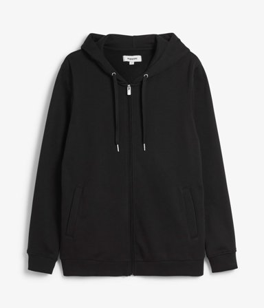 Kappahl | Hoodie med dragkedja | Svart