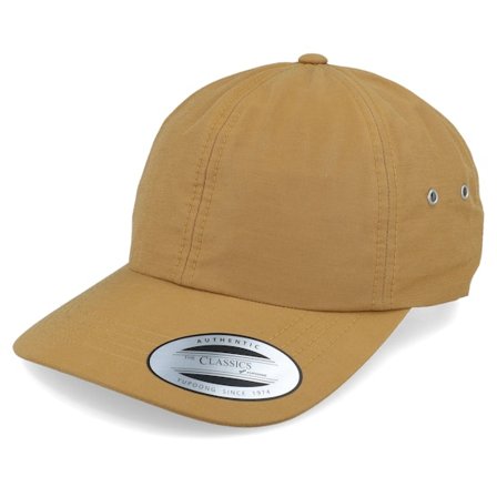 Yupoong - Braun Unconstructed Cap - Yellow Bean Water Repellent Dad Cap @ Hatstore