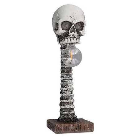 Resin Kranium Skelet Rygsøjle Bordlampe Horror 3d Statue Skrivebordslampe Til Halloween Dekoration Hjemmeindretning ZD.16