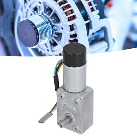 JGY‐370 Encoder Reductionsmotor Fuldt Metal Sneg Gear Motor med Selvspærrende Enkelt Aksel DC 24V10RPM