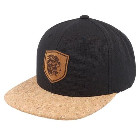 Kiddo Cap - Svart snapback Keps - Kids Majestic Lion Black/Cork Snapback @ Hatstore