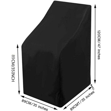 Stabelbart havemøbelbetræk 89x89x120cm 210D Oxford stof Vandtæt Vindtæt Anti UV til havestole