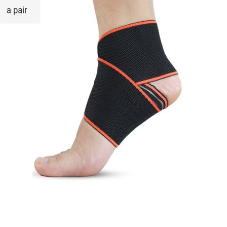 Ett par (oransje) ankelstøttebandasje justerbar pustende Elas