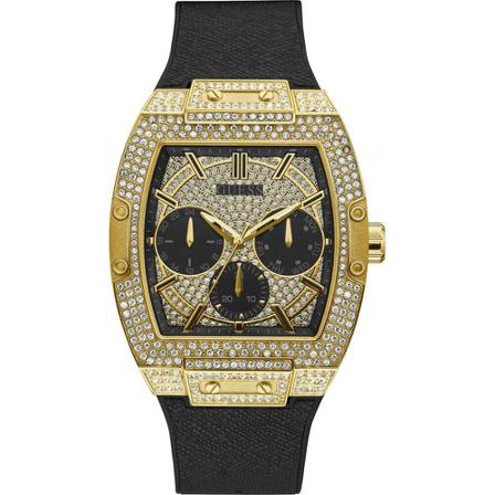 Guess, Watches Zwart, Heren, Maat:ONE Size,leather