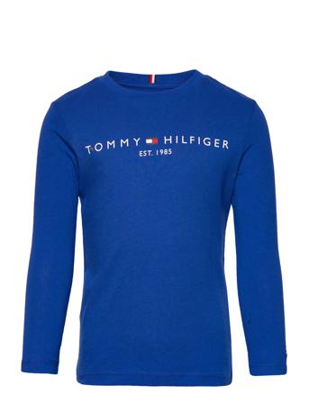 Essential Tee L/S T-shirts Long-sleeved T-shirts Sininen Tommy Hilfiger