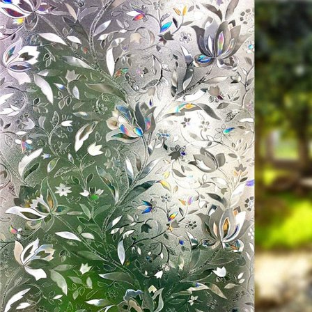 3D fönsterfilm statisk självhäftande film insynsskydd anti-UV dekor