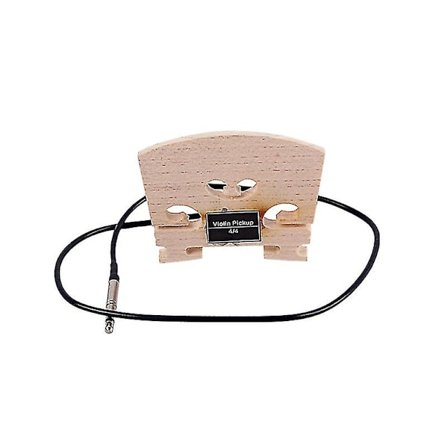 1 stk Violinbro med indbygget Piezo Pickup til 44 Full Size Elektrisk Violin Deleudskiftning