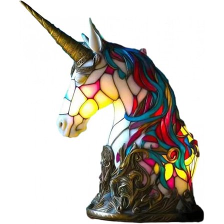 Dyr Bordlampe Serie Farvet Harts Elefant Drake Ulv Lampe Retro Senglampe Tiffany Stil Natlampe Bohemian Resin Lampe til Soveværelse - WELLNGS