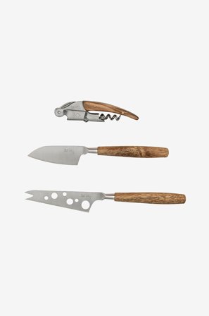 Mischa Billing - Vinåbner med ostebestik to dele Mischa - Natur - Bestik - Fra Homeroom