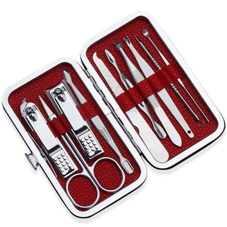 Manicuresæt - 10 Dele i Rustfri Stål