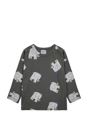The Elephant All Over Long Sleeve T-Shirt T-shirts Long-sleeved T-shirts Grå Bobo Choses*Betinget Tilbud