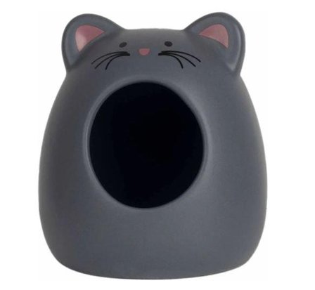 Smådyrhus i Stein, Grå - 12cm