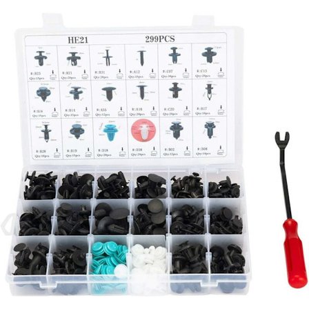 299 stk. Plastik Clips Hæfteklammer Nitter Trim Bumpers Auto Bil Dør Pa