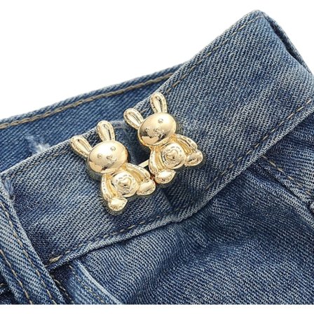 Pant Nål Jeans Knappnåler Justerbar Midjespenne Øyeblikkelig Knapp For Bukse Stram Midje Knappnål Ingen Søm