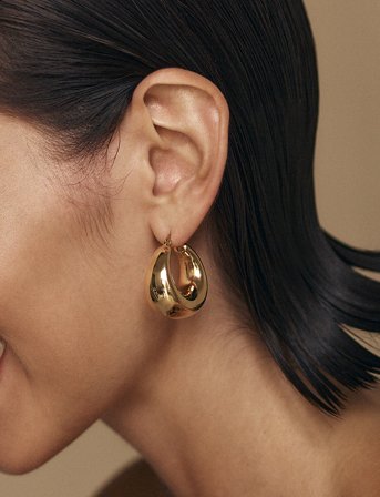 Edblad Boyd Hoops - Gold - ONE SIZE