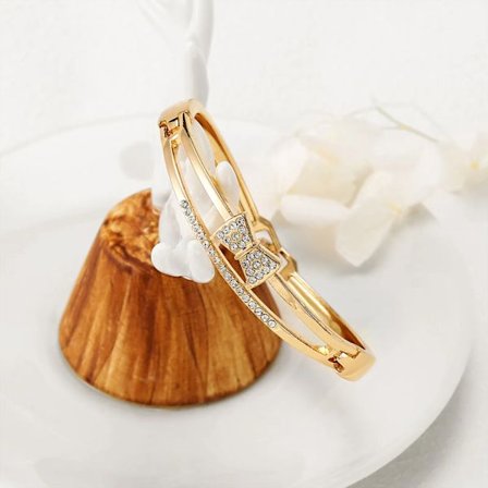 Kubisk Zirkonia Armband 6.2cm Guld Ros[D]