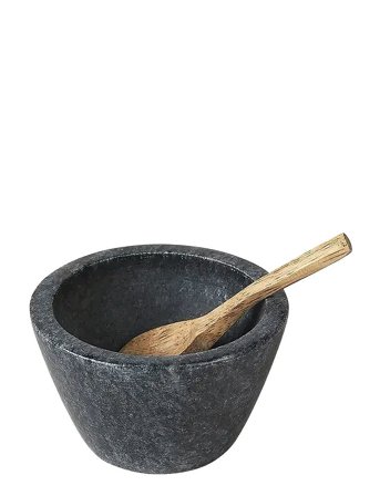 Marina Bowl With Spoon Home Kitchen Kitchen Storage Sugar Bowls Black Broste Copenhagen