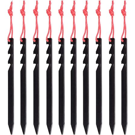 10 stk. Teltsøm Camping Søm Letvægts Fastgørelsessøm Med Opbevaringspose Til Vandreture Rejser Udendørs