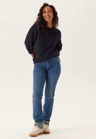 ONLY - Onlsui Mid Slim Fold Up Dnm - Medium Blue Denim - Kläder - - Bubbleroom