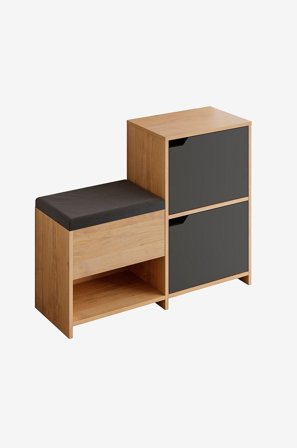 Hanah Home - Skoskap Hazel - Grå - Skoskap - Fra Homeroom