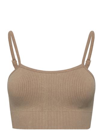 Sand Washed Ribbed Seamless Strap Bra Lingerie Bras & Tops Sports Bras - ALL Brun AIM'N