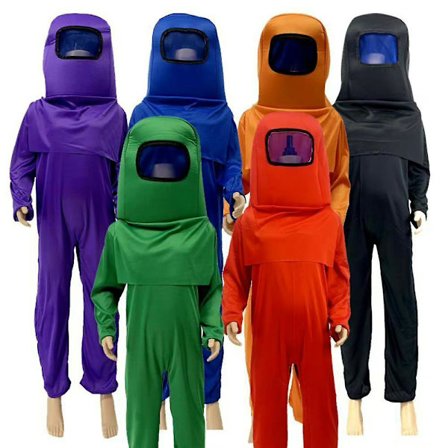 Among Us Cosplay Kostume Halloween Jumpsuit Børn Børn Dreng Pige Fancy Dress Up Uge Spil Tøj -