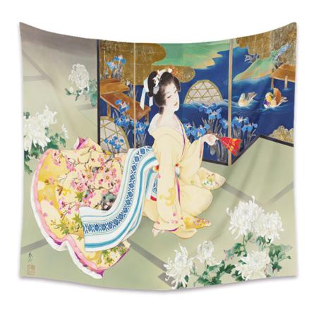 Wekity Gobeläng Estetisk Konst Hembakgrund Tyg Dekor Present Japansk Gobeläng för Vardagsrum Sovrumsdekor (310021, 71 X 91 tum)