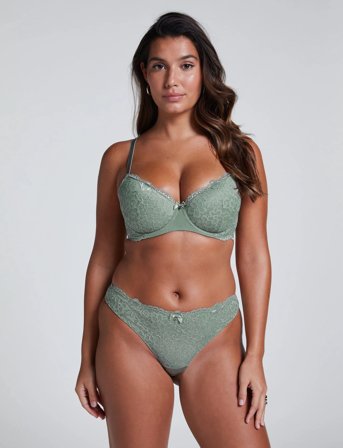 Hunkemöller Marine Thong - Green - S
