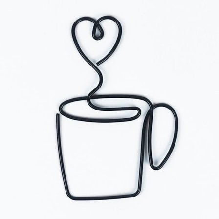 2 kpl Coffee Cup rauta seinäkoristelu Iron House Wall