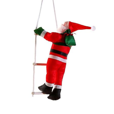 25 cm Hængende Julemand Klatrer Rebstige Udendørs Julehave Dekoration