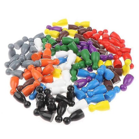 100 stk Diameter Brikke Trebrikker Sjakkbrett Spilltilbehør Markering Farge (FMY)