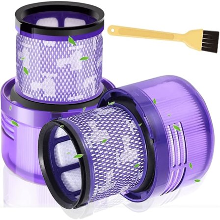 Filter til Dyson V11 V15 SV14, 2Pcak erstatningsfilter HEPA-filter Trådløs støvsugerdeler Reservedeler med rengjøringsbørste Vaskbar for Dyson