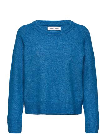 Nor O-N Short 7355 Pullover Striktrøje Blå Samsøe Samsøe