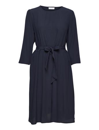 2Nd June Tt - Viscose Crepe Knelang Kjole Svart 2NDDAY
