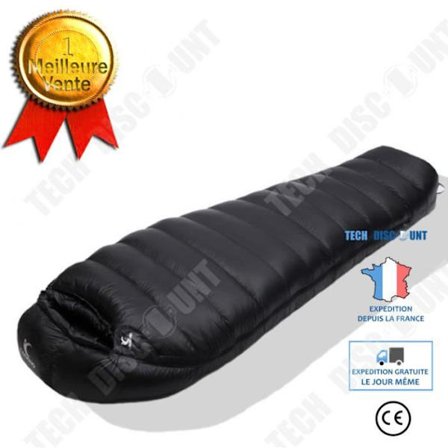 Sovsäck - TD - Ultralätt - Vitt anddun - Svart - Temperatur -10 till 10°C