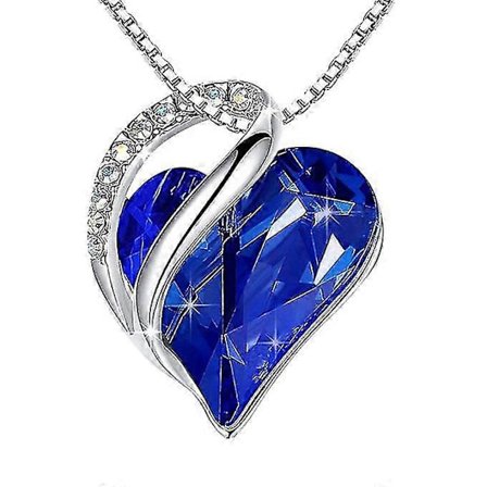 Halskæde med hjertevedhæng i sterlingsølv til kvinder og piger