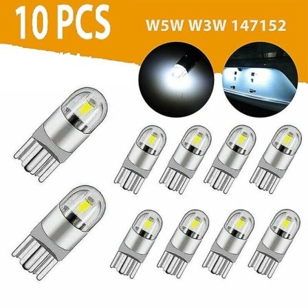 10 st 6000k Canbus T10 168 194 W5w Dome Licens Sida Markör LED Ljus Vit - Perfekt