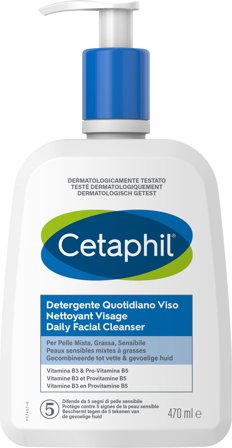 Cetaphil Detergente Quotidiano Viso Pelle Mista Grassa 470ml