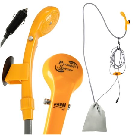 Campingdusch med Vattenpump - Portabel dusch för camping
