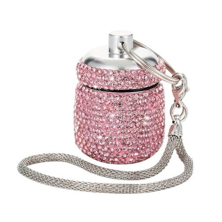 Vandtæt Ugentlig Pilleæske Robust Aluminium Rejseorganisator til Medicin og Kosttilskud med Nøgleringsvedhæng farve