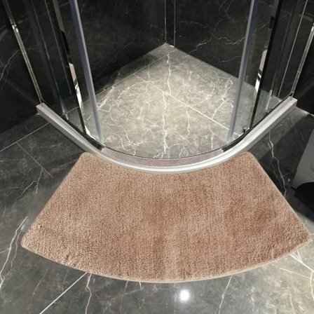 Badrumsmatta, liten kvadrant rundad duschmatta, superabsorberande halkfri Bekväm badmatta Duschvägg