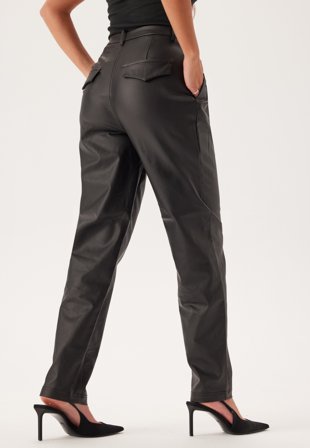 Object Collectors Item - Objmelba Tapered Coated Pant - Black - Kläder - - Bubbleroom