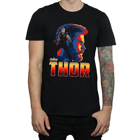 Avengers Infinity War Herr Thor Bomull T-shirt XXL Svart