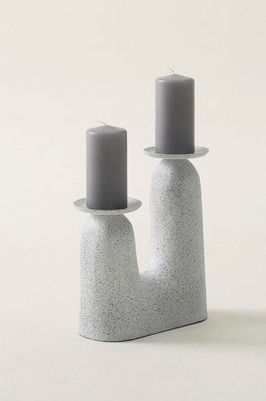 Jotex - Lysestake Hvit/prikkete - BUILDER - Kjøp Lysestaker hos Jotex